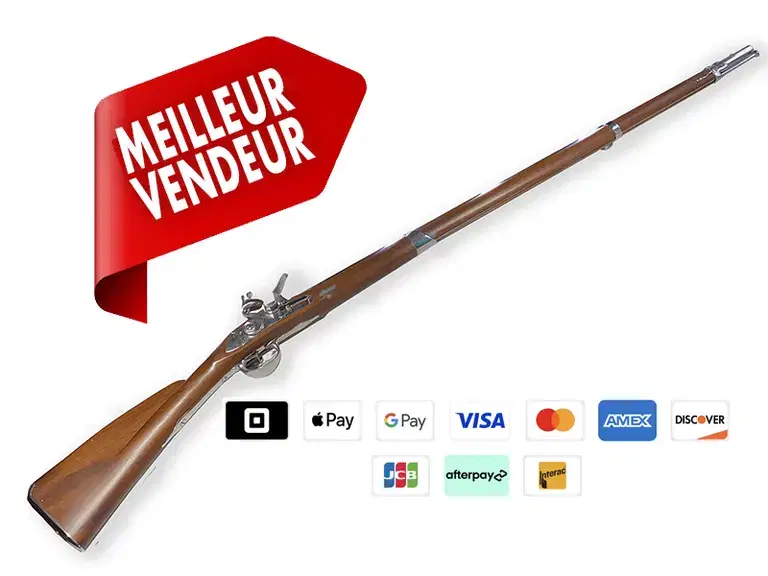 Mousquet ( fusil ) à silex Charleville 1728 ( Réplique ) - Expoantique.com