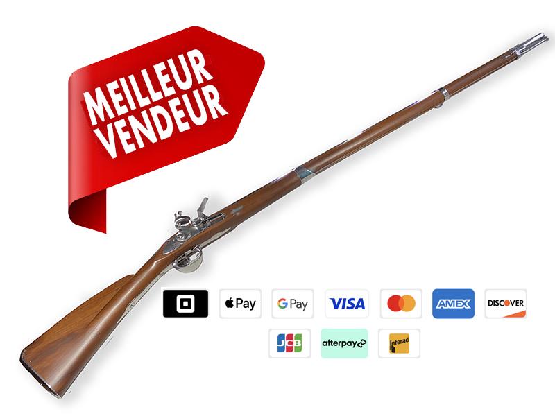 Mousquet ( fusil ) à silex Charleville 1728 ( Réplique ) - Expoantique.com