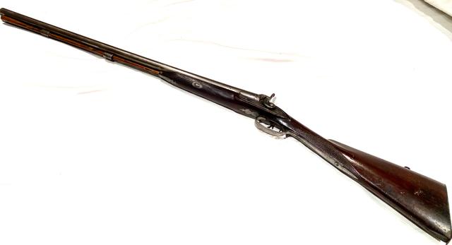 VENDU -SOLD ! Mousquet ( Fusil ) double canons à percussion Bourne and Son - 1870 - Expoantique.com